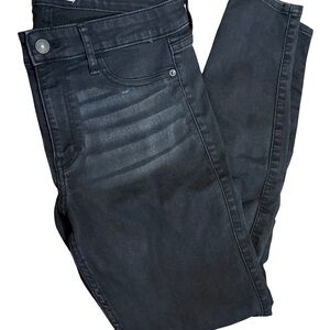Abercrombie & Fitch Black Distressed Jean Legging‎ Mid Rise Size 29/8R